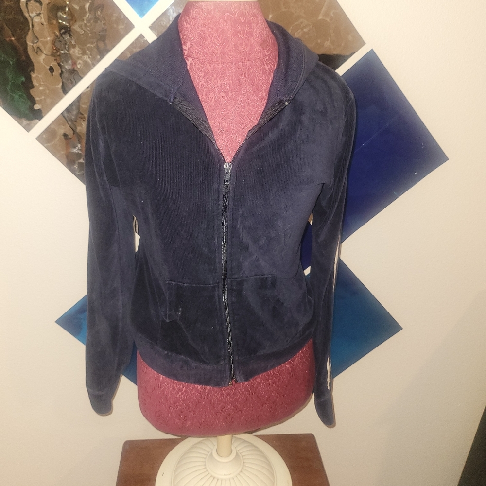 Ladies casual sport zip up hoodie